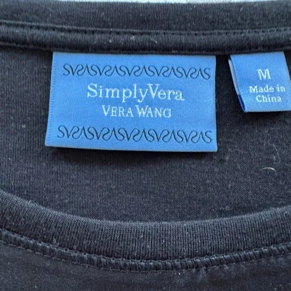 Simply Vera Vera Wang Classic Black Tee - Picture 2 of 6